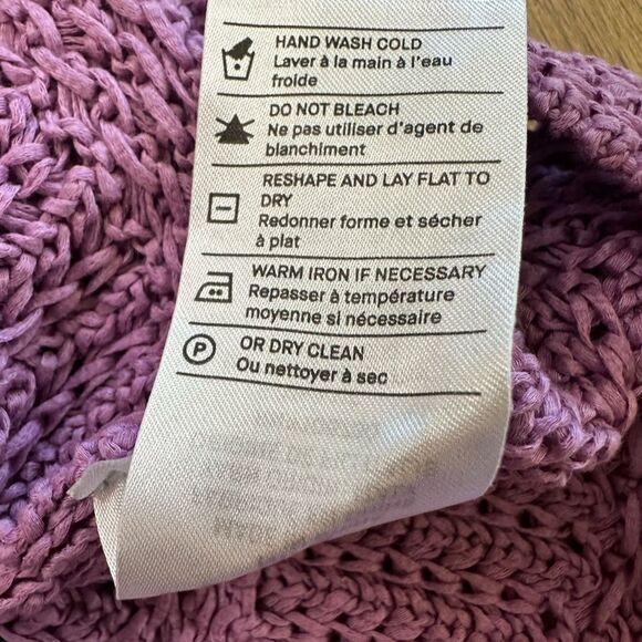 Vince Crochet Chunky Knit Tank Top Lilac Purple Size Medium - Picture 10 of 12